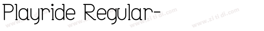 Playride Regular字体转换